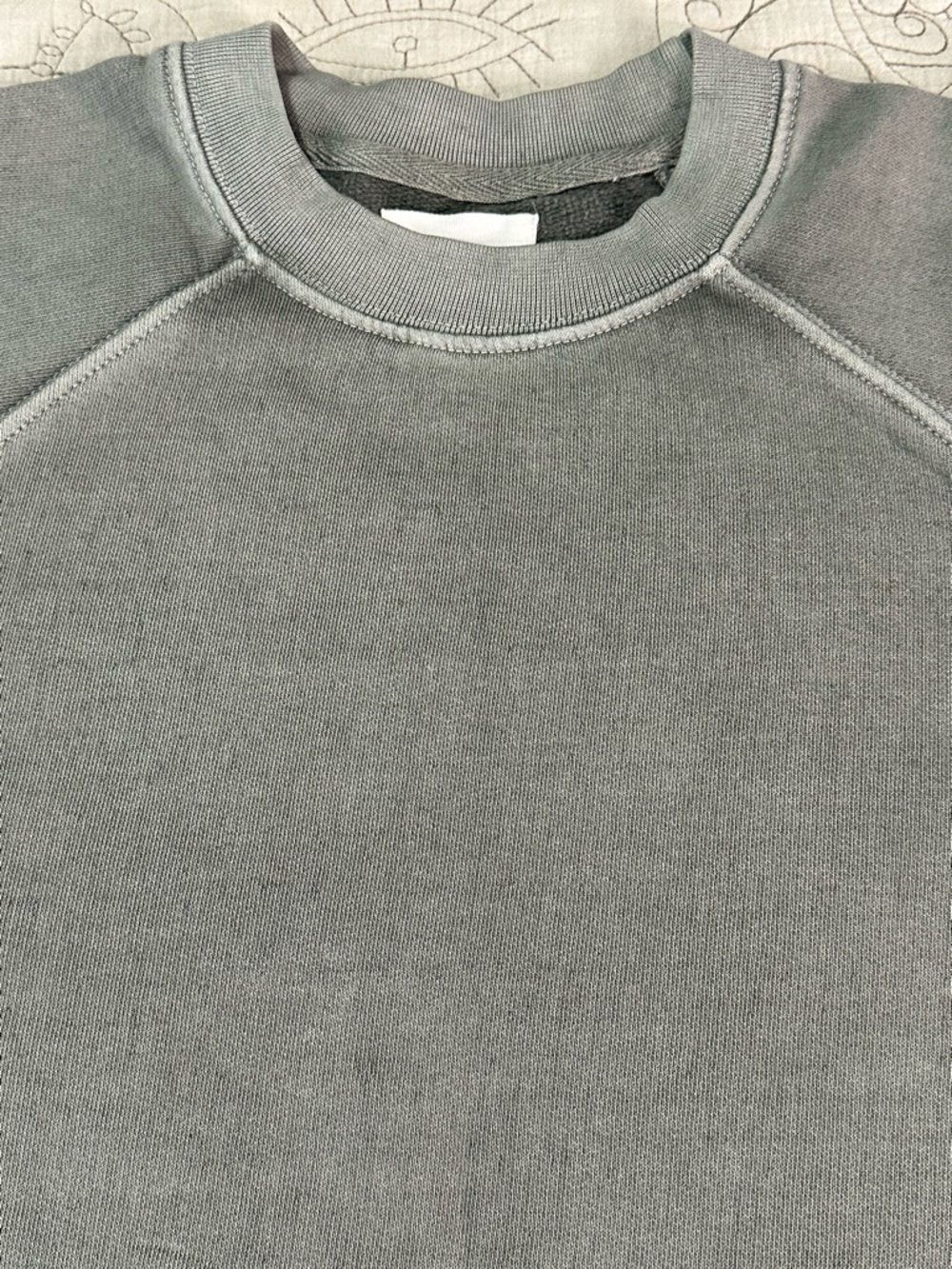 Mate the Label Organic Fleece Raglan Oversized Sweatshirt Forest Green S NWT - Picture 3 of 8